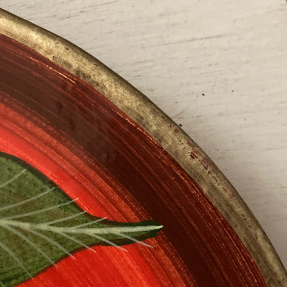 Hand-Painted Floral Decorative Plate - Picture 4 of 5